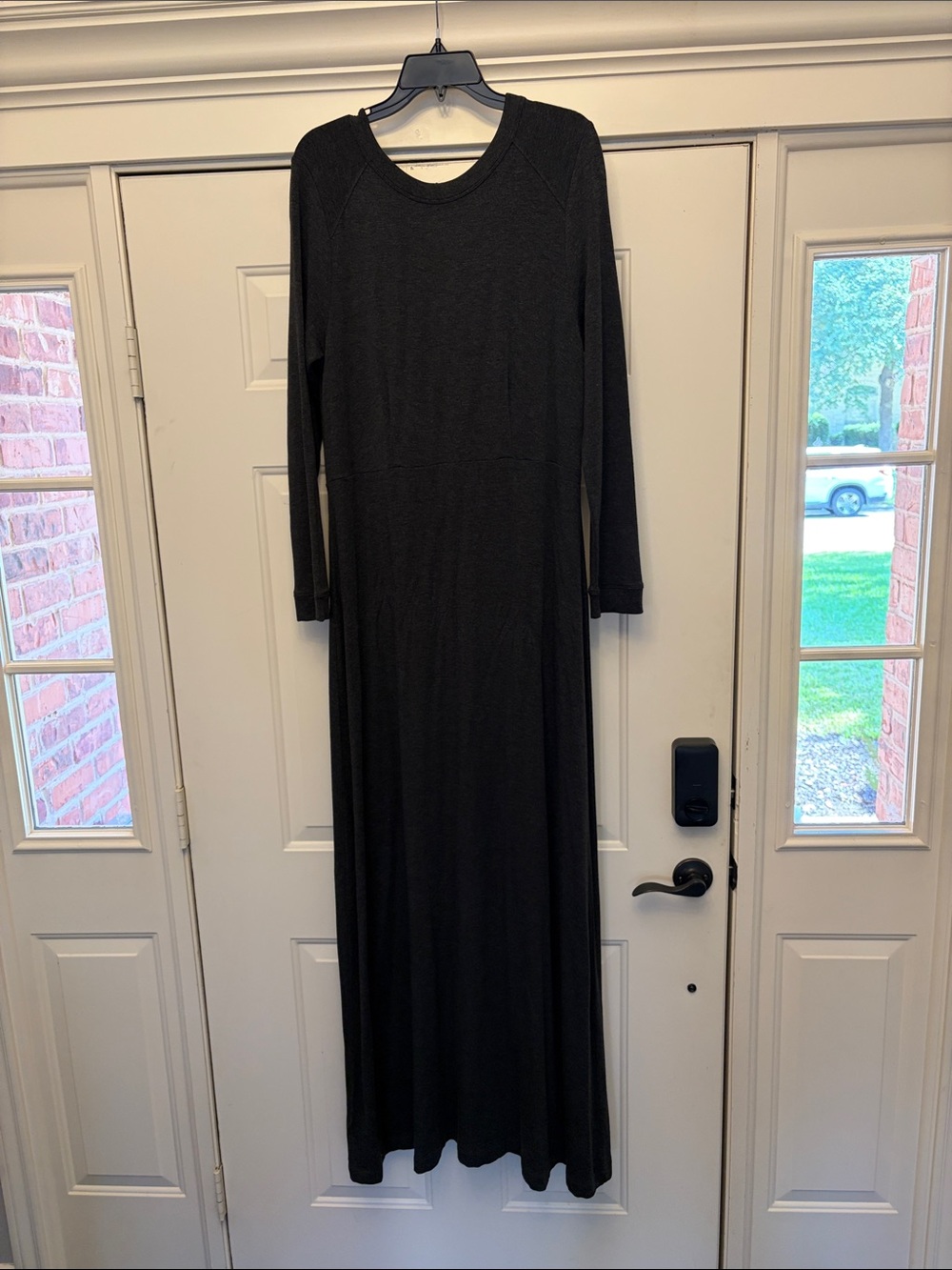 Lou & Grey charcoal Gray Long-Sleeve Maxi Dress